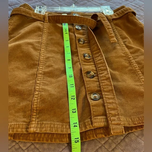 American Eagle High-Rise A-Line Corduroy Skirt in a Warm Spice Color, Size 4 - Picture 5 of 7